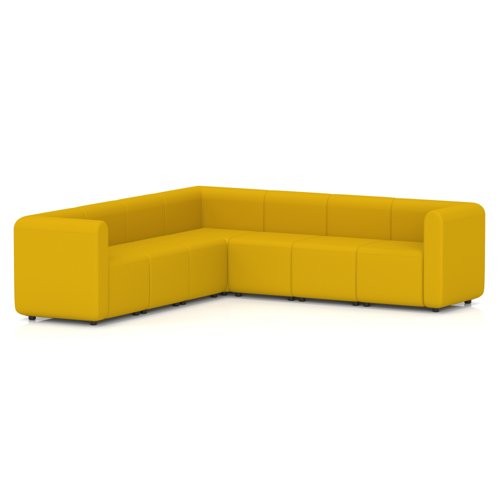 Mawsley Modular Seating Set L-Shaped Corner Sofa 7 Seater With Arms in Era - Occasion