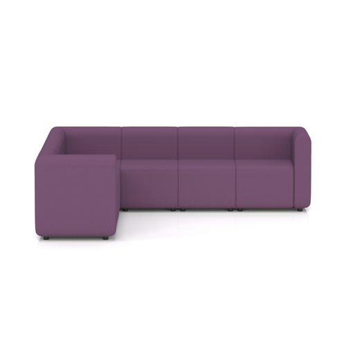 Mawsley Modular Seating Set L-Shaped Corner Sofa 7 Seater With Arms in Era - Prime