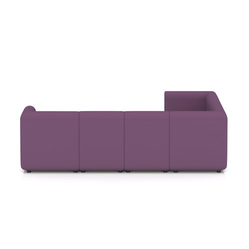 Mawsley Modular Seating Set L-Shaped Corner Sofa 7 Seater With Arms in Era - Prime