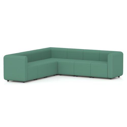 Mawsley Modular Seating Set L-Shaped Corner Sofa 7 Seater With Arms in Era - Rest