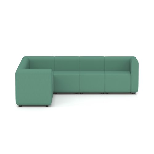 Mawsley Modular Seating Set L-Shaped Corner Sofa 7 Seater With Arms in Era - Rest