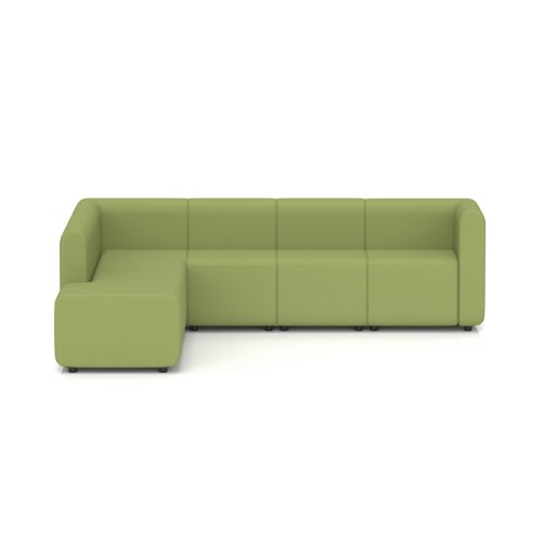 Mawsley Modular Seating Set L-Shaped Corner Sofa 7 Seater With Left Arms in Era - Endurance