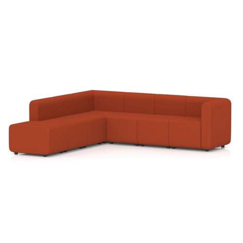 Mawsley Modular Seating Set L-Shaped Corner Sofa 7 Seater With Left Arms in Era - Experience