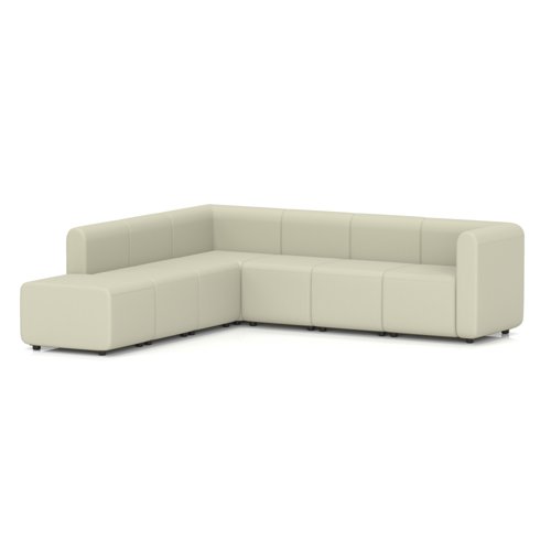Mawsley Modular Seating Set L-Shaped Corner Sofa 7 Seater With Left Arms in Era - Futurist