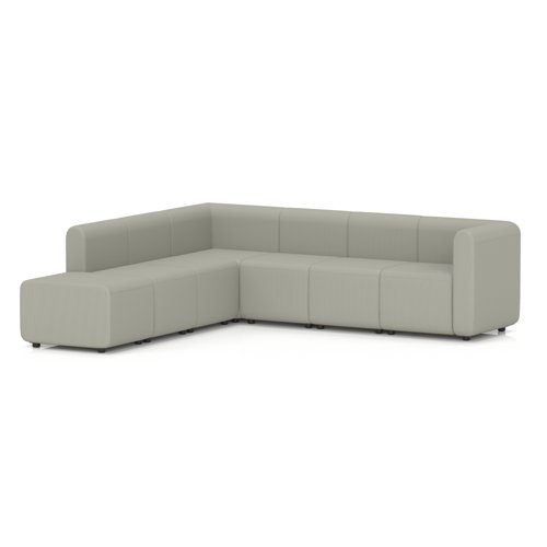 Mawsley Modular Seating Set L-Shaped Corner Sofa 7 Seater With Left Arms in Era - Generation