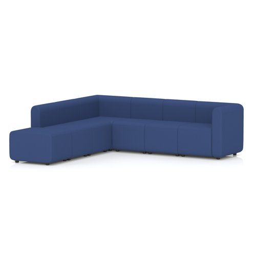 Mawsley Modular Seating Set L-Shaped Corner Sofa 7 Seater With Left Arms in Era - Perennial