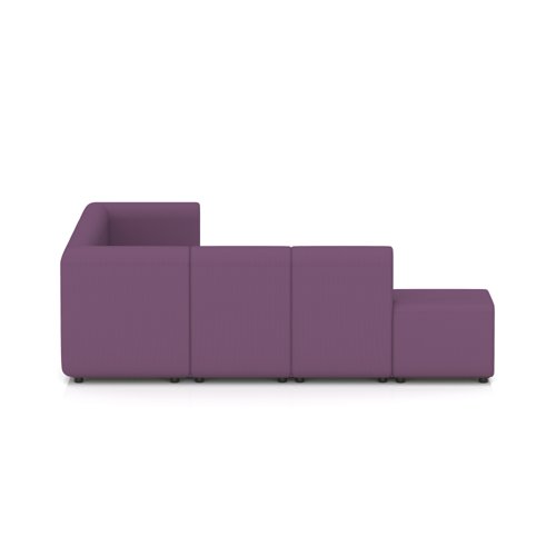 Mawsley Modular Seating Set L-Shaped Corner Sofa 7 Seater With Left Arms in Era - Prime