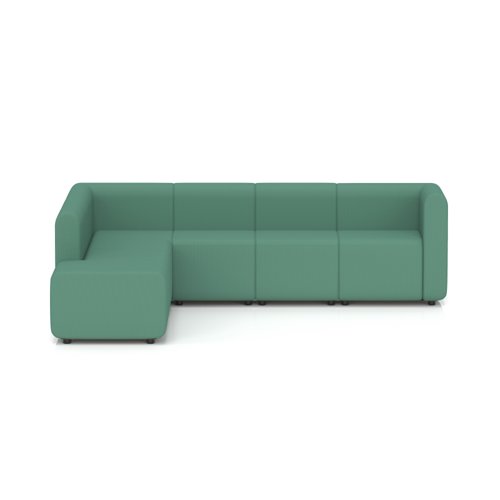 Mawsley Modular Seating Set L-Shaped Corner Sofa 7 Seater With Left Arms in Era - Rest