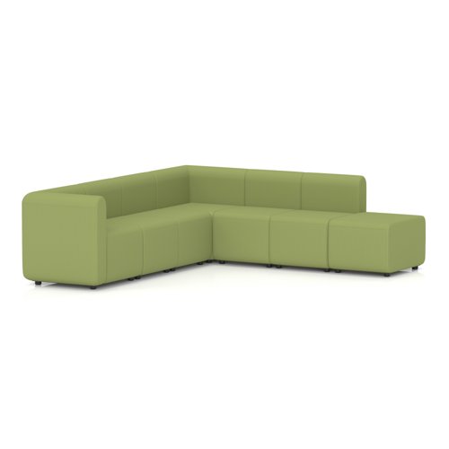 Mawsley Modular Seating Set L-Shaped Corner Sofa 7 Seater With Right Arms in Era - Endurance