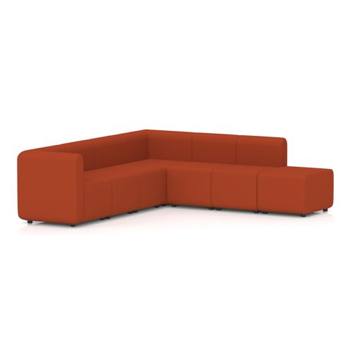 Mawsley Modular Seating Set L-Shaped Corner Sofa 7 Seater With Right Arms in Era - Experience