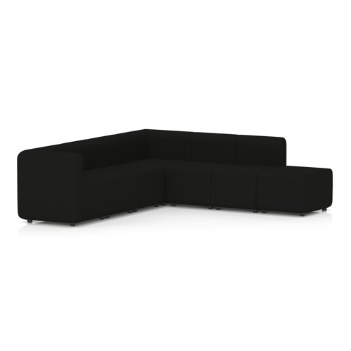 Mawsley Modular Seating Set L-Shaped Corner Sofa 7 Seater With Right Arms in Era - Forward