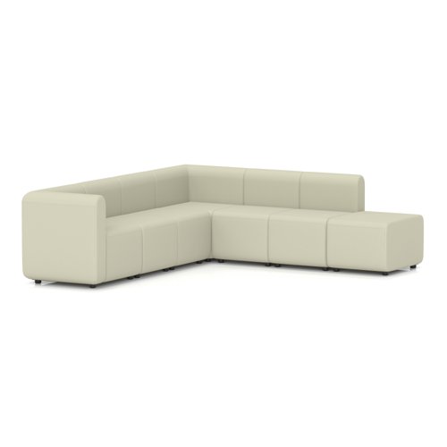 Mawsley Modular Seating Set L-Shaped Corner Sofa 7 Seater With Right Arms in Era - Futurist