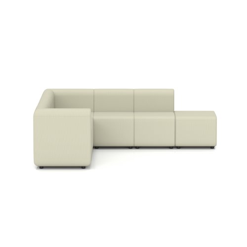 Mawsley Modular Seating Set L-Shaped Corner Sofa 7 Seater With Right Arms in Era - Futurist