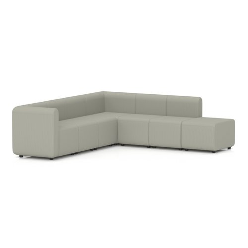 Mawsley Modular Seating Set L-Shaped Corner Sofa 7 Seater With Right Arms in Era - Generation