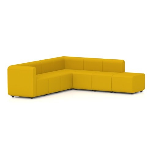 Mawsley Modular Seating Set L-Shaped Corner Sofa 7 Seater With Right Arms in Era - Occasion