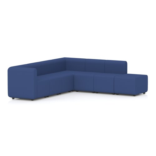 Mawsley Modular Seating Set L-Shaped Corner Sofa 7 Seater With Right Arms in Era - Perennial