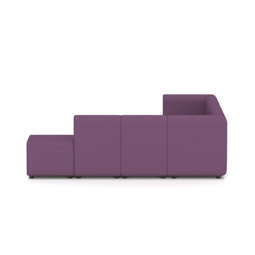 Mawsley Modular Seating Set L-Shaped Corner Sofa 7 Seater With Right Arms in Era - Prime