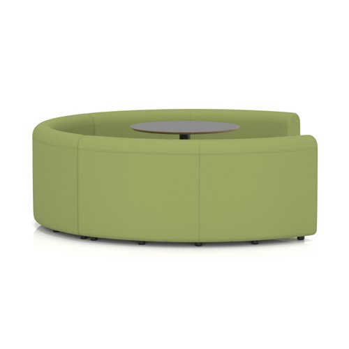 Mawsley Modular Seating Set Circular Booth Low Back With Black Table in Era - Endurance
