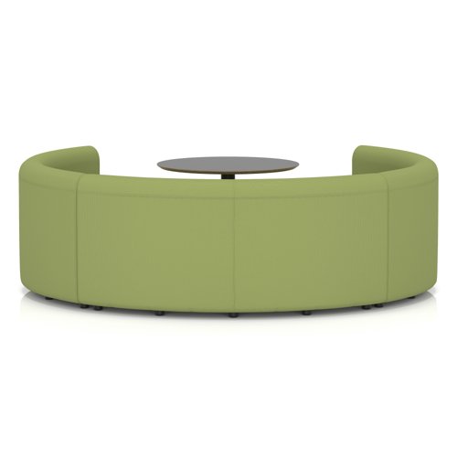 Mawsley Modular Seating Set Circular Booth Low Back With Black Table in Era - Endurance