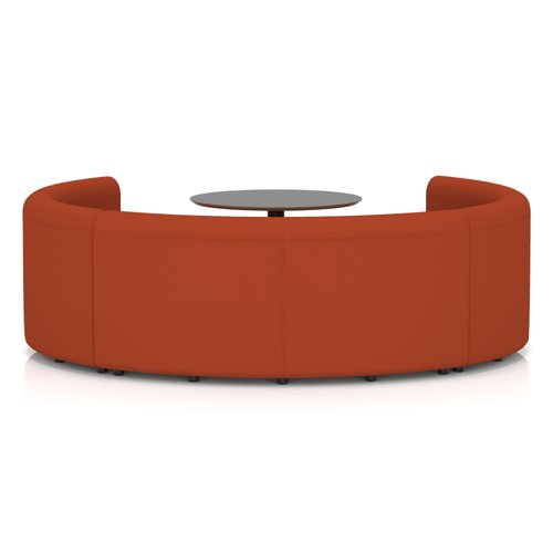 Mawsley Modular Seating Set Circular Booth Low Back With Black Table in Era - Experience