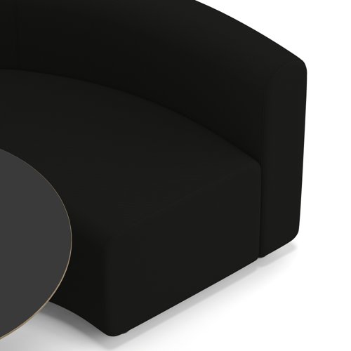 Mawsley Modular Seating Set Circular Booth Low Back With Black Table in Era - Forward