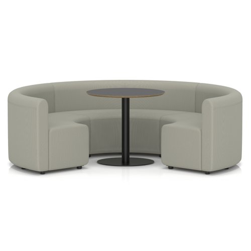 Mawsley Modular Seating Set Circular Booth Low Back With Black Table in Era - Generation