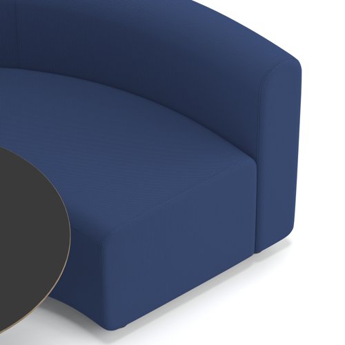 Mawsley Modular Seating Set Circular Booth Low Back With Black Table in Era - Perennial
