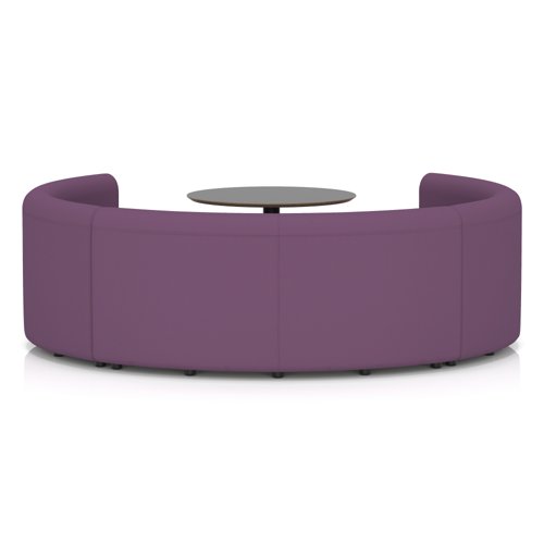 Mawsley Modular Seating Set Circular Booth Low Back With Black Table in Era - Prime