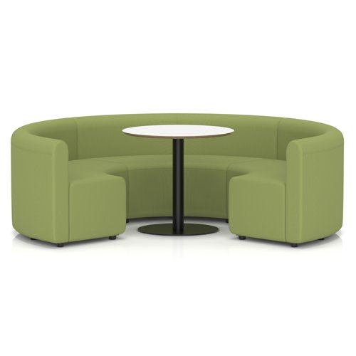 Mawsley Modular Seating Set Circular Booth Low Back With White Table in Era - Endurance
