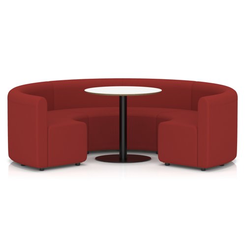 Mawsley Modular Seating Set Circular Booth Low Back With White Table in Era - Extent