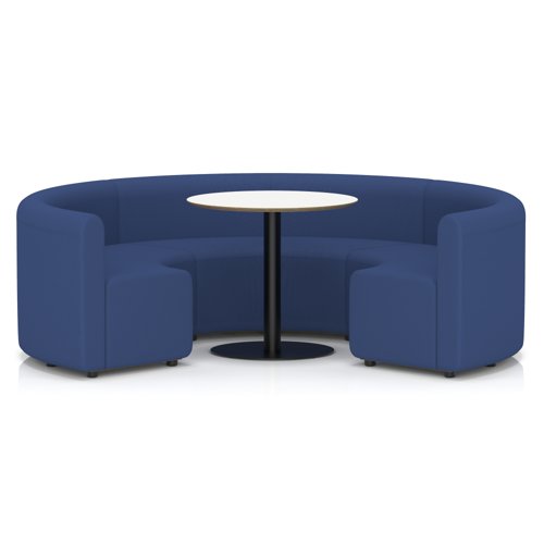 Mawsley Modular Seating Set Circular Booth Low Back With White Table in Era - Perennial