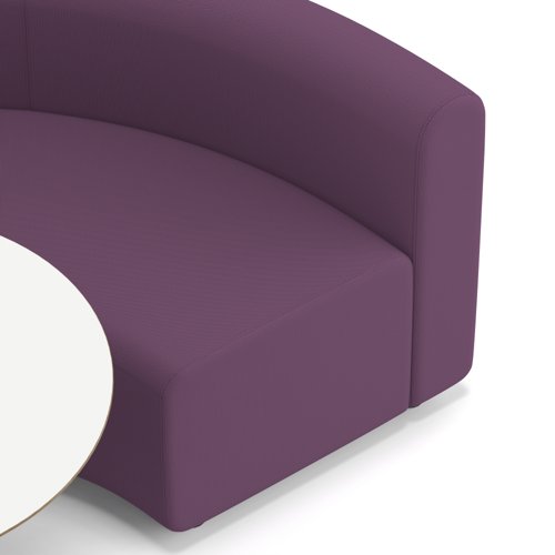 Mawsley Modular Seating Set Circular Booth Low Back With White Table in Era - Prime