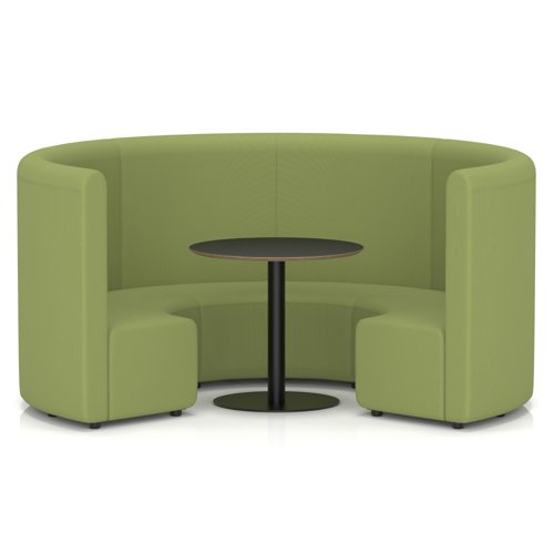 Mawsley Modular Seating Set Circular Booth High Back With Black Table in Era - Endurance