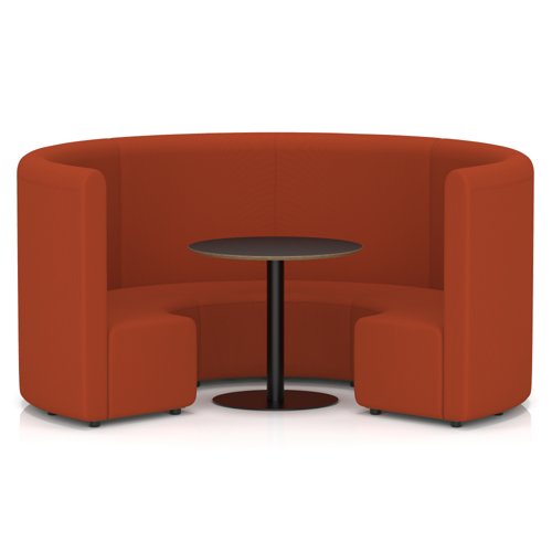 Mawsley Modular Seating Set Circular Booth High Back With Black Table in Era - Experience