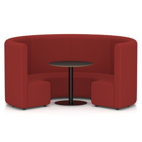 Mawsley Modular Seating Set Circular Booth High Back With Black Table in Era - Extent