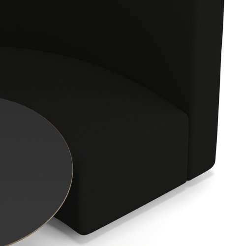 Mawsley Modular Seating Set Circular Booth High Back With Black Table in Era - Forward
