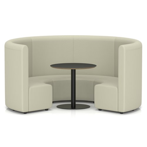 Mawsley Modular Seating Set Circular Booth High Back With Black Table in Era - Futurist