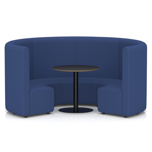 Mawsley Modular Seating Set Circular Booth High Back With Black Table in Era - Perennial