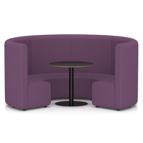 Mawsley Modular Seating Set Circular Booth High Back With Black Table in Era - Prime