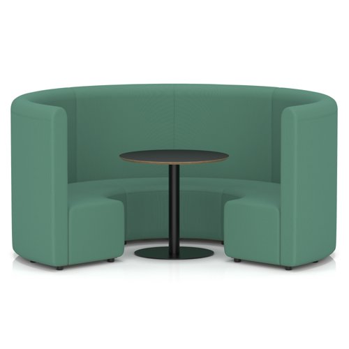 Mawsley Modular Seating Set Circular Booth High Back With Black Table in Era - Rest