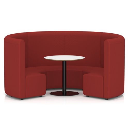 Mawsley Modular Seating Set Circular Booth High Back With White Table in Era - Extent