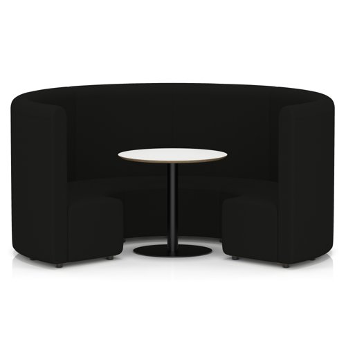 Mawsley Modular Seating Set Circular Booth High Back With White Table in Era - Forward