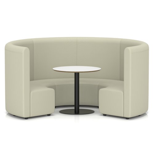 Mawsley Modular Seating Set Circular Booth High Back With White Table in Era - Futurist
