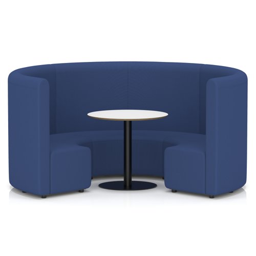 Mawsley Modular Seating Set Circular Booth High Back With White Table in Era - Perennial