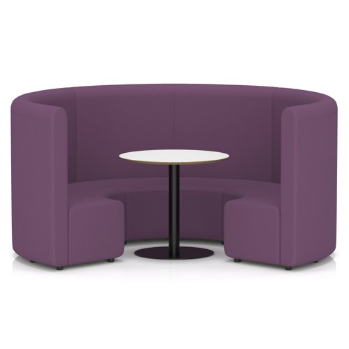 Mawsley Modular Seating Set Circular Booth High Back With White Table in Era - Prime