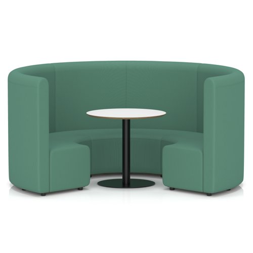 Mawsley Modular Seating Set Circular Booth High Back With White Table in Era - Rest