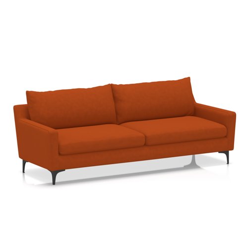 Emmy Cushioned 3 Seater Sofa In Capri - Sahara