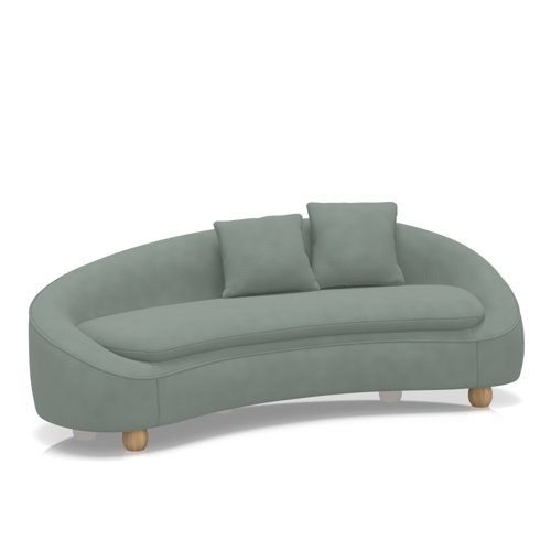 Mimi 3 Seater Curved Sofa In Capri - Bali