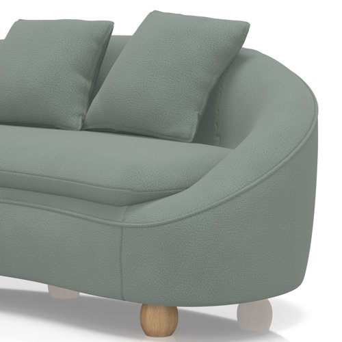 Mimi 3 Seater Curved Sofa In Capri - Bali