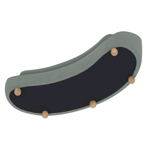 Mimi 3 Seater Curved Sofa In Capri - Bali